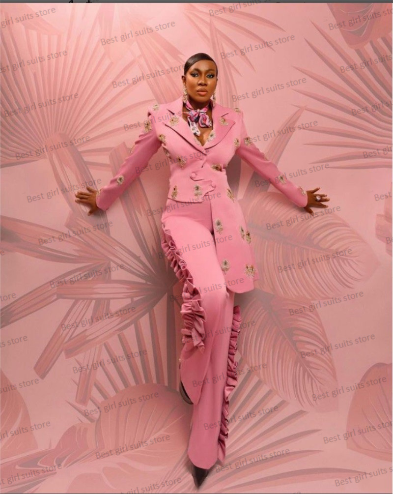 Women Formal Wear Outfits - Setelan jas pernikahan wanita merah muda