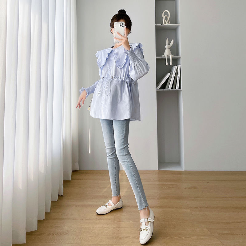 Women Formal Wear Korean - Kemeja Lengan Panjang Wanita Katun Kotak-kotak
