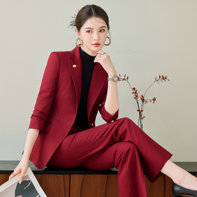 Women Formal Wear Outfits - Setelan Jas Merah untuk Wanita, Pakaian
