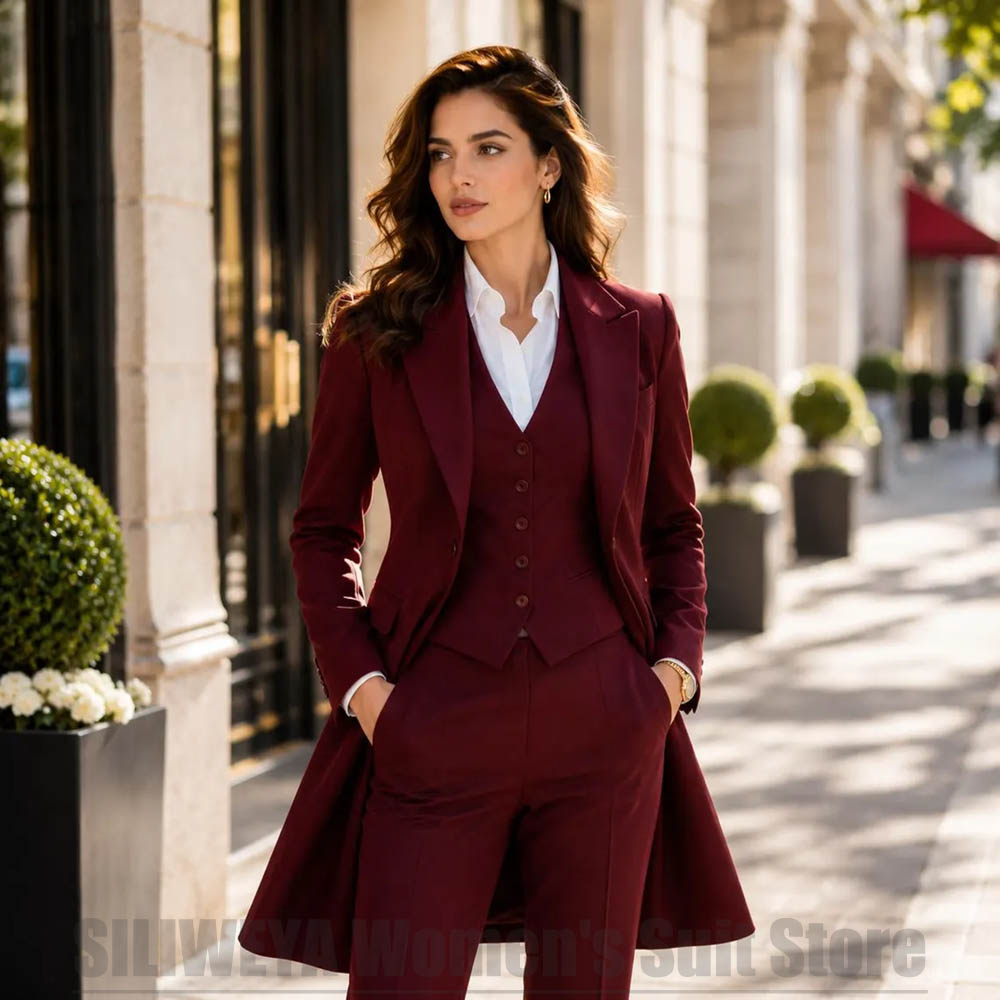 Women Formal Wear Outfits - Setelan Wanita 3 Potong Elegan Kerah