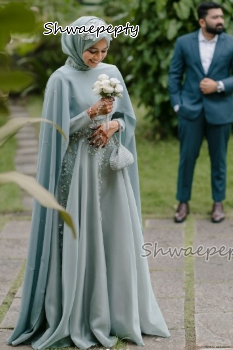 Gaun Malam Muslim Elegan denga - Women Formal Wear Hijab ulasan dan harga