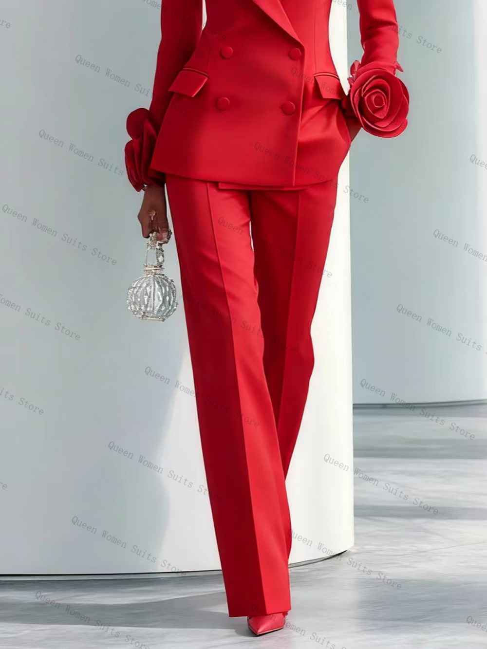 Setelan Jas Wanita Merah Mewah - Women'S Formal Wear Tuxedo ulasan dan harga
