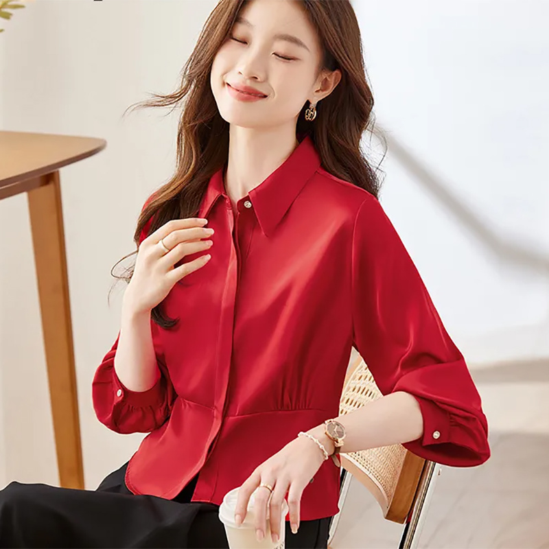Kemeja Lengan Panjang Wanita K - Women Formal Wear Korean ulasan dan harga