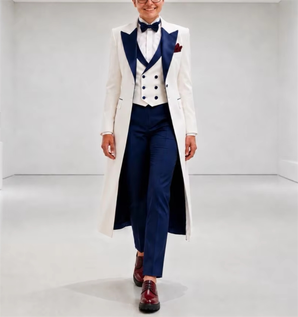 Jas Wanita Biru Navy Putih, Se - Women'S Formal Wear To A Wedding ulasan dan harga